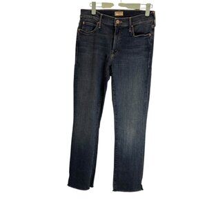 Mother Rascal Ankle Snippet Girl Crush Womens Frayed Hem Stretch Jeans Size 28